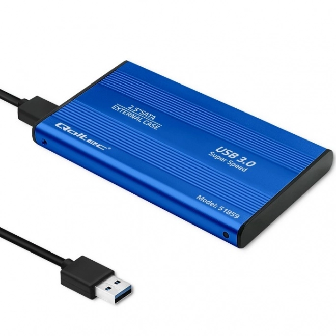Eksternt etui til HDD/SSD 2.5" SATA3 USB 3.0 Blå