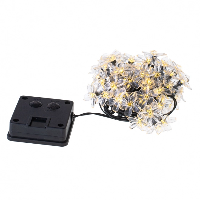 Solar blomsterrig havebelysning 7m 50LED varm hvid