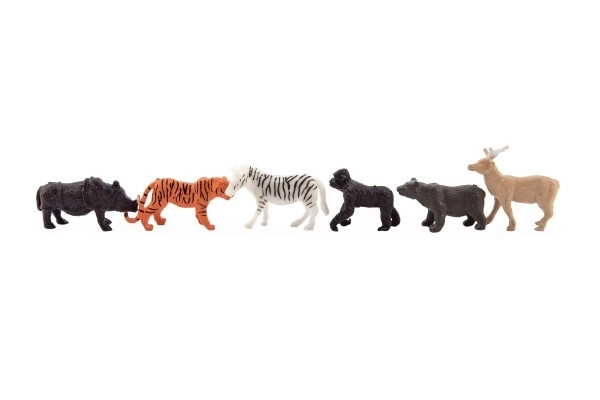 Dyr mini safari ZOO plast 5-6cm 12 stk i pose