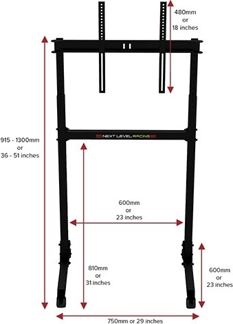 Bredt interval 24–85" til både monitorer og TV