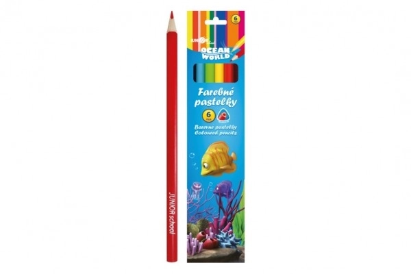 Farveblyanter Ocean World trekantede 6 stk