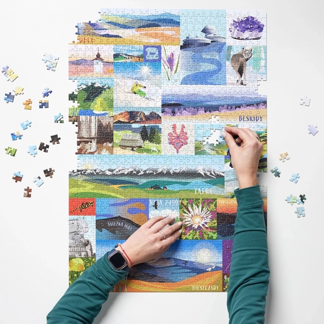Puzzle Puzzlove Polske bjerge 1000 brikker