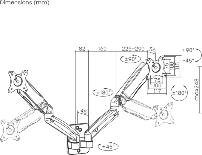 Bred bevægelsesradius og præcis positionering