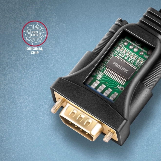 USB 2.0 til RS-232 adapter 1,5 m kabel med Prolific chip