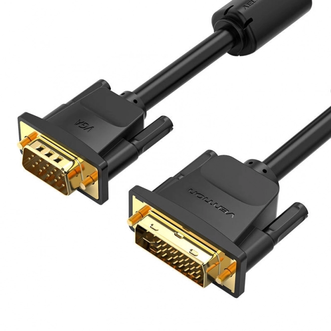 Kabel DVI (24+5) til VGA Vention EACBI 3m, 1080P 60Hz (sort)