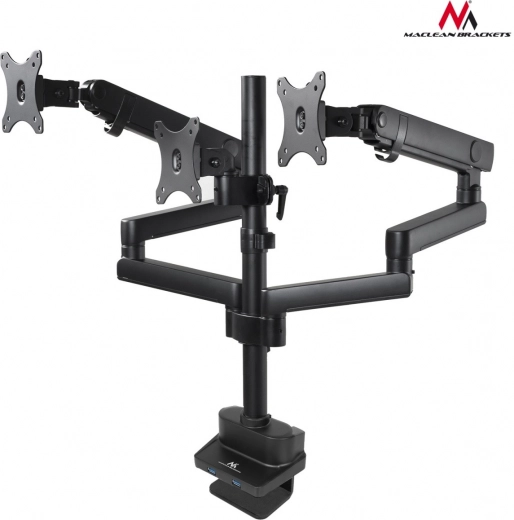 Fuld ergonomi til tre skærme