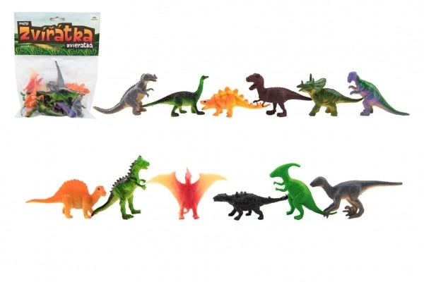 Mini dinosaurer – plastikfigurer 6-7 cm, 12 stk