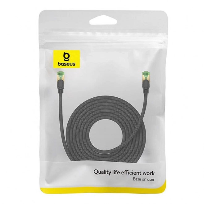 Flettet netværkskabel cat.8 Baseus Ethernet RJ45, 40 Gb/s, 8 m (sort)