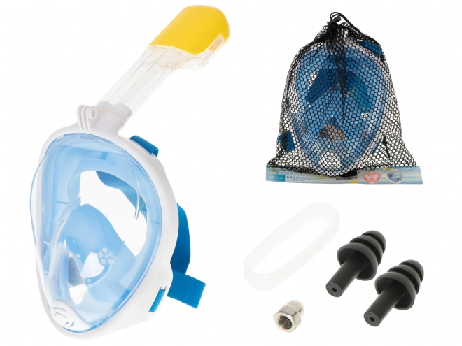 Snorkelmaske Full Folding, størrelse S/M, farve blå