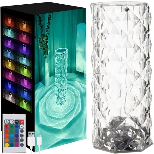 Lampe med LED-projektor - rose, Izoxis 22518