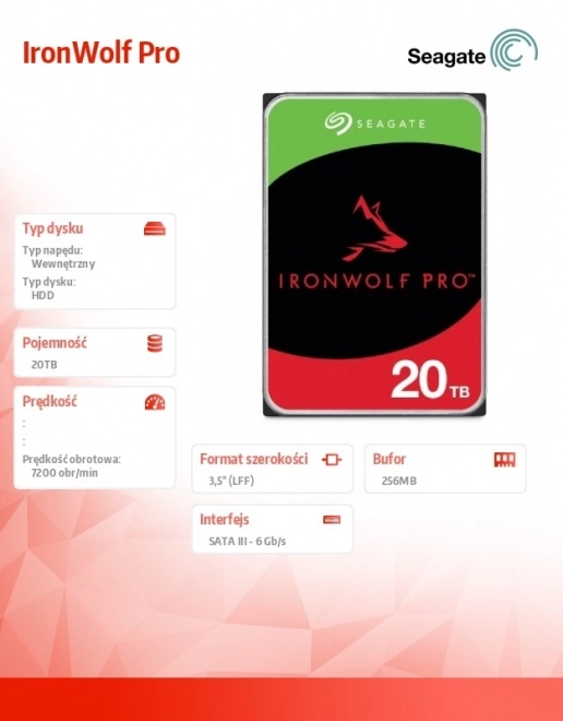 Seagate IronWolf Pro 20TB harddisk