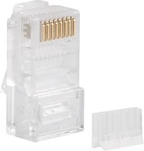Uafskærmede RJ45-stik kat.6 UTP med leder 100 stk