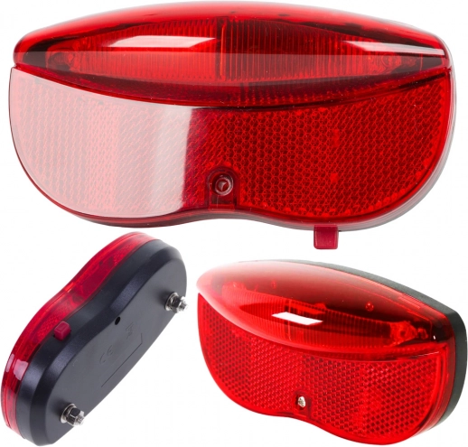 LED baglygte til bagagebærer, 2× AA, med refleks