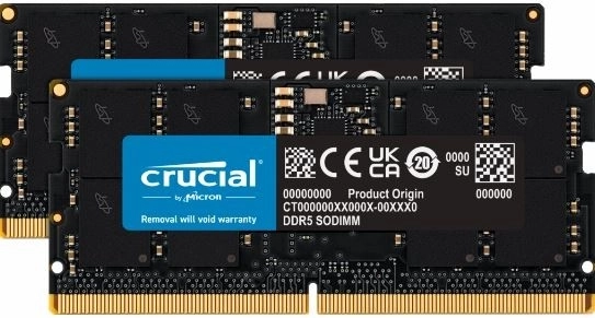 Crucial DDR5 SODIMM 48 GB (2×24 GB) 5600 MHz CL46 hukommelse til bærbar