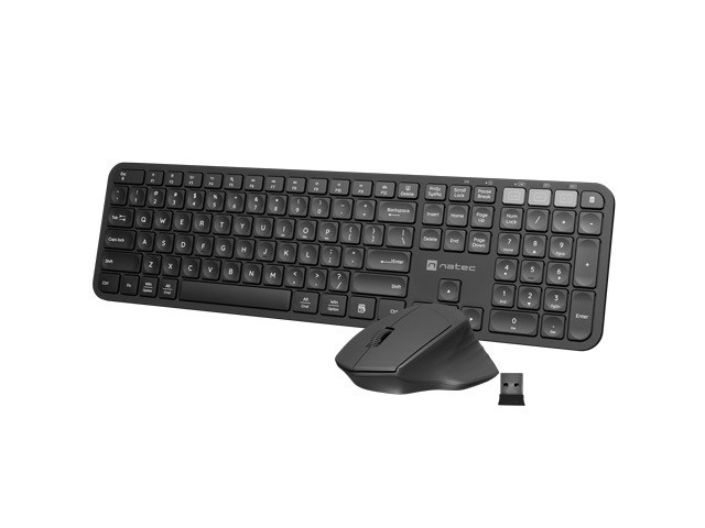 Trådløs sæt tastatur og mus Natec Octopus 2 Bluetooth + 2.4GHz
