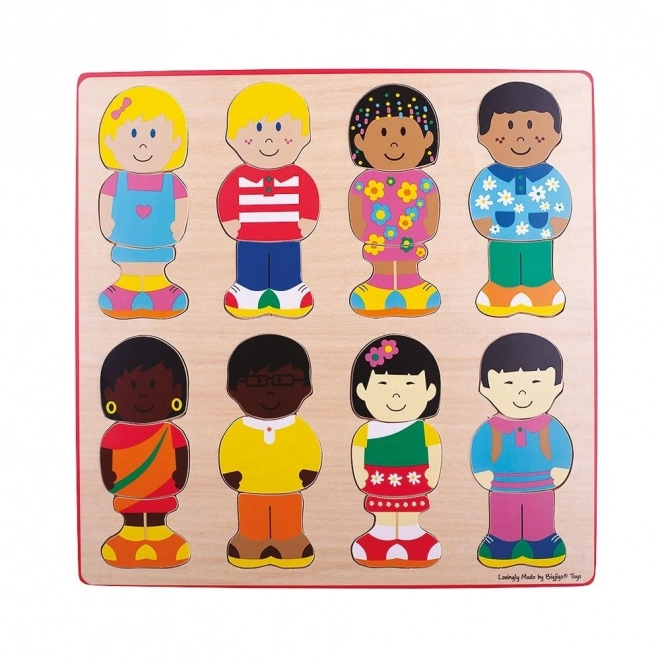 Indsætningspuslespil venner Bigjigs Toys