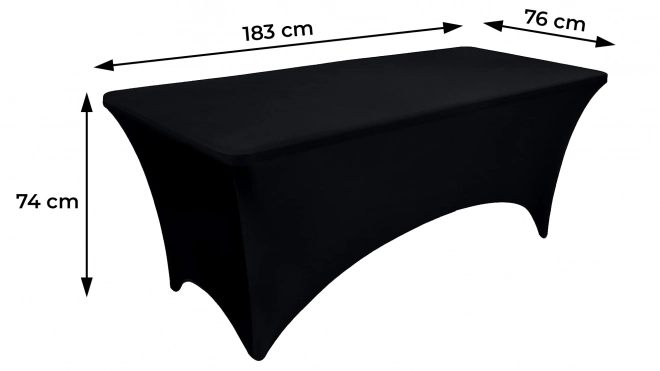 Universel elastisk borddæksel til catering 180 cm sort MultiGarden