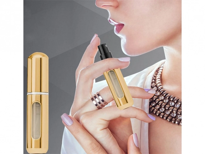 Rejsesprayflaske med parfumesprøjte 5ml parfumedispenser – guld