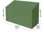 Beskyttelsesovertræk til havbænk 163 × 66 × 81 cm, PE 90 g/m²