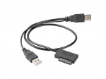 USB-adapter med strøm på kabel -> SATA Slim SSD (13-pin)