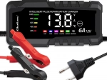 Mikroprocessoroplader 12 V 6 A med reparationsfunktion til AGM-, GEL- og LiFePO4-batterier med LCD
