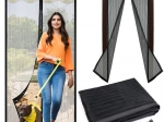 Myggenet til dør med magnetlukning 100 × 210 cm
