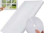 Insektnet til vinduer med selvklæbende velcro 180 × 150 cm – sort