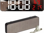 Digital LED ur med alarm og termometer