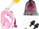 Fuld ansigts foldbar snorkelmaske S/M lyserød