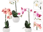 Kunstig orkidéblomst mix 3 farver 42 cm
