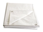 Hvid lamineret presenning med øjer 2 × 3 m, 140 g/m²