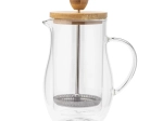 Glas-french press med bambuslåg 400 ml