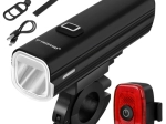 Trizand LED cykellys 1000 lm USB-C med powerbank (for + bag)