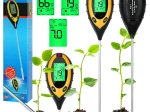 Digital jordtester 4-i-1 til måling af pH, fugtighed og temperatur
