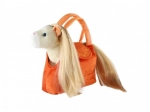 Plys-taske med lille hest – orange