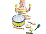 Plejo børnesæt med musikinstrumenter med tromme