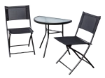 Have- og balkon­sæt Marco – klapbord med hærdet glas og 2 stole