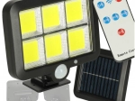 Solcellelampe med bevægelses- og skumringssensor, 120 LED