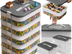 Kruzzel boks til byggeklodser 35 l med organizer, 5 etager