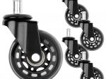 Gummihjul til kontorstol 63 mm, tap 11 mm, sæt med 5 stk.