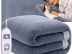 Elektrisk opvarmet tæppe 180 × 130 cm grå Ruhhy