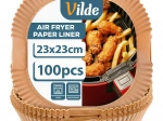 Papirfóringer til airfryer, firkantede 23 × 23 cm, 100 stk VILDE