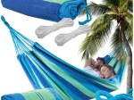 Have-hængekøje til to personer XXL, stribet, 200 × 150 cm