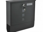 Antracit stålpostkasse med lås