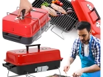 Sammenklappelig bærbar bordkulgrill med låg
