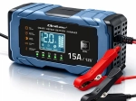 Qoltec intelligent bilbatterioplader 12 V 15 A med reparationsfunktion til AGM/GEL/LiFePO4