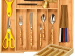 Bambusbestikorganisator med 8 rum