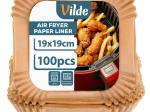 Papirindsatser til airfryer 19 × 19 cm, 100 stk.