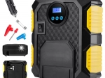 Bærbar bilkompressor 12 V med LCD-display og LED-lys, 150 PSI