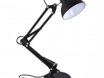 Justerbar sort bordlampe med retrodesign